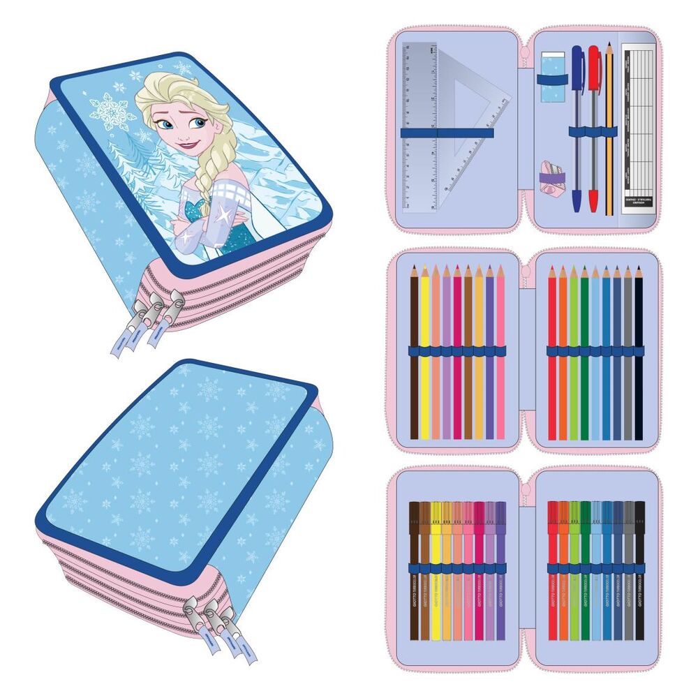 Plumier Elsa Frozen Disney triple_0