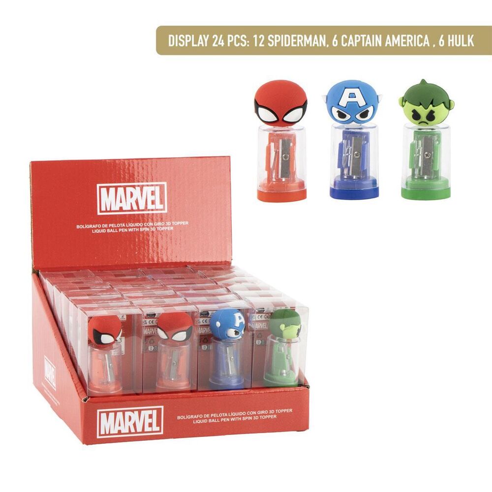 Sacapuntas contenedor Vengadores Avengers Marvel surtido_0