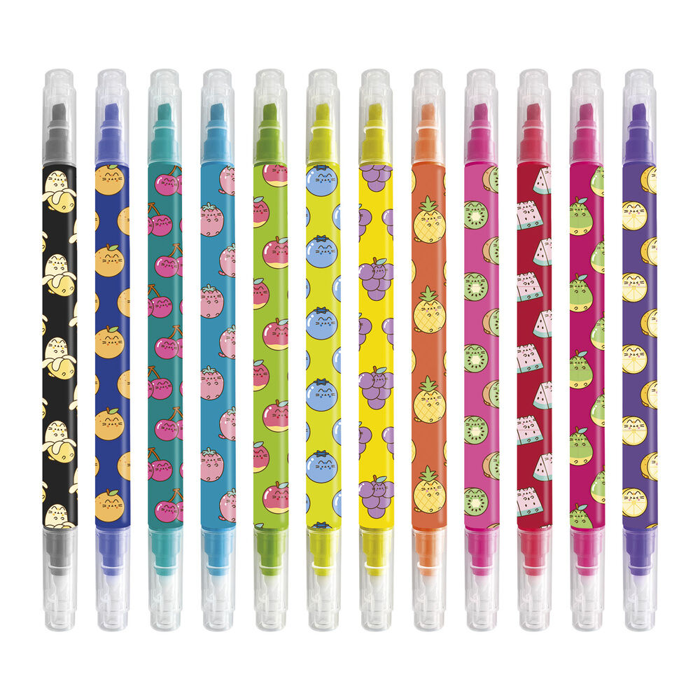 Set 12 rotuladores borrables Fruits Pusheen_0