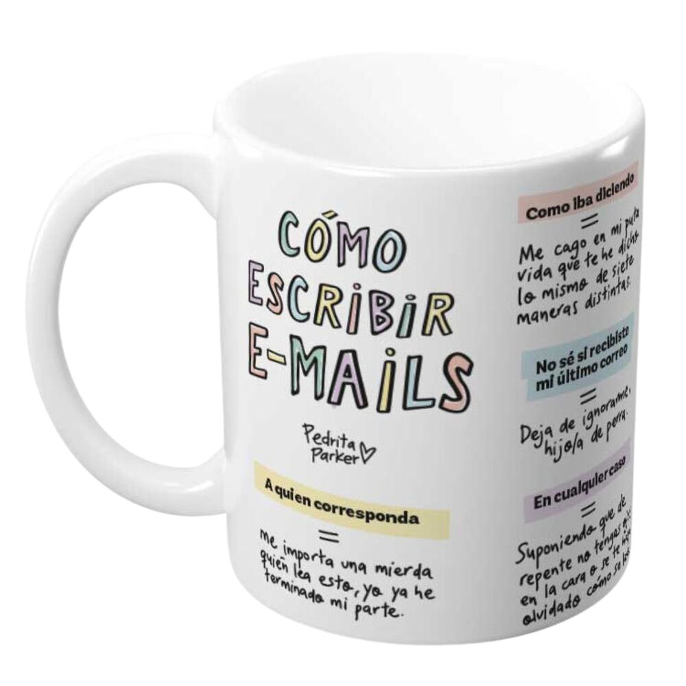 Taza Como Escribir Email Pedrita Parker_0
