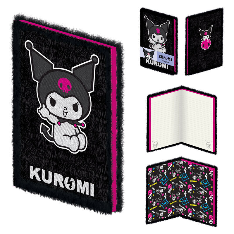 Cuaderno peluche A5 Kuromi Hello Kitty_0