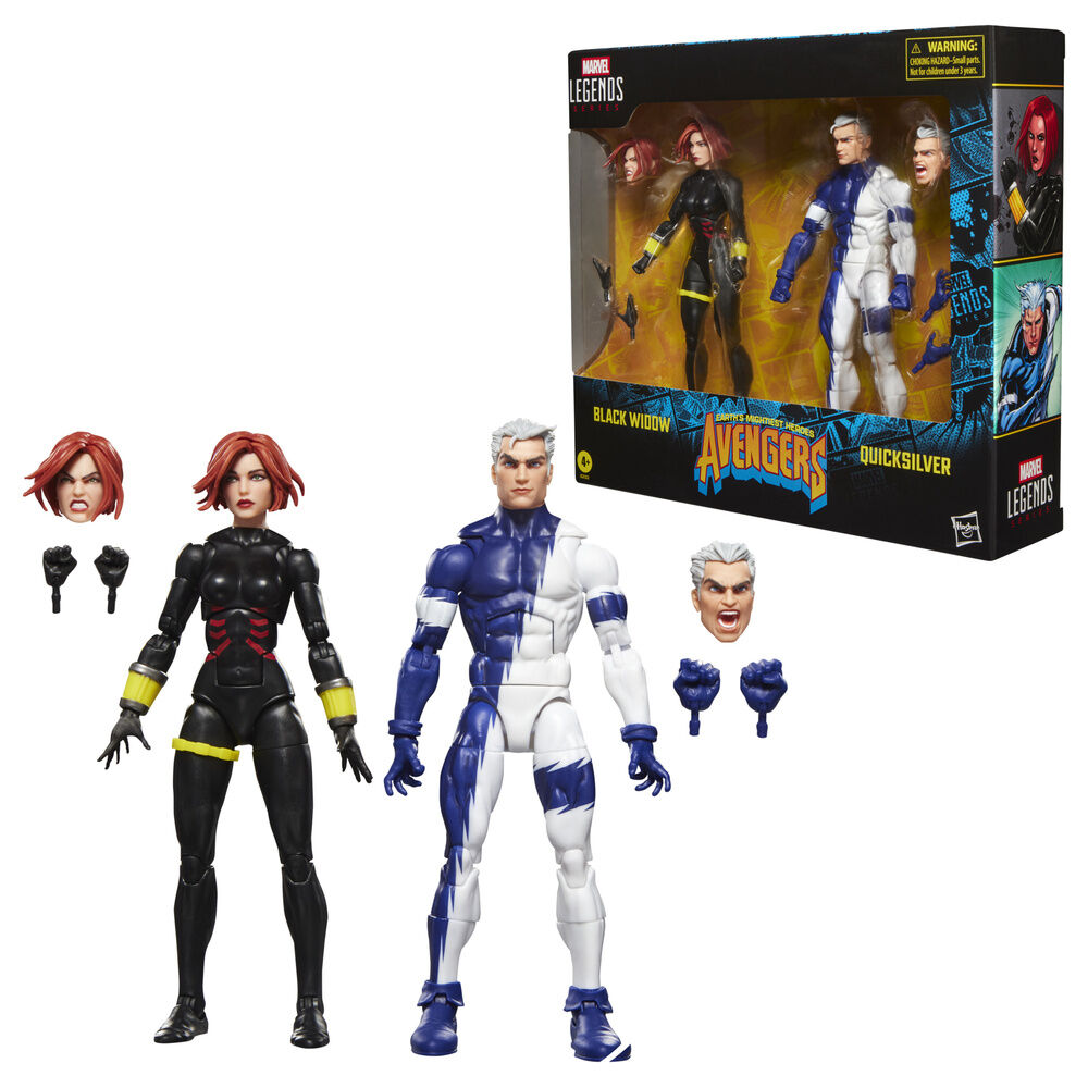 Set 2 Figuras Marvel Black Widow y Quicksilver Los vengadores Avengers Marvel 15cm_0