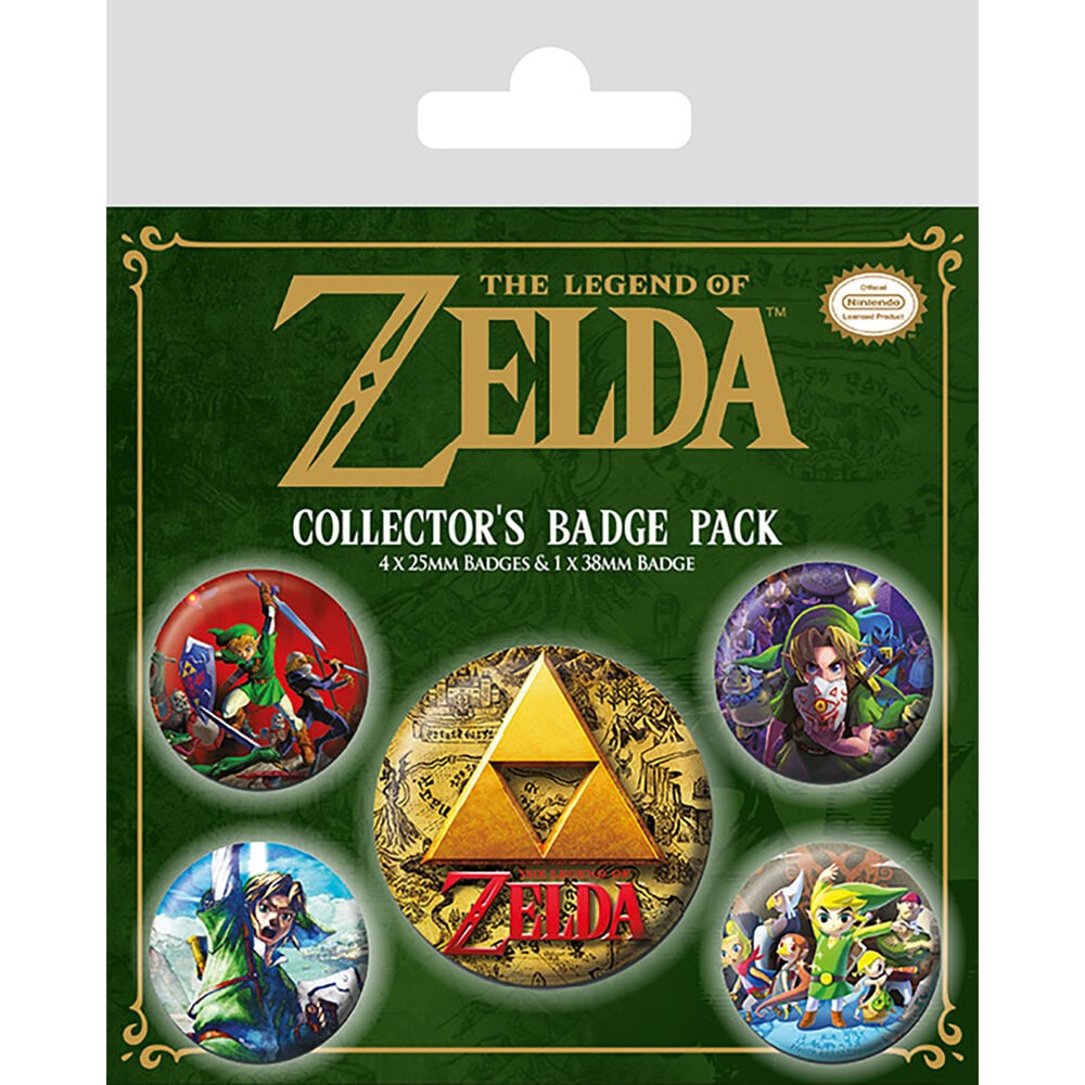 Set 5 chapas The Legend of Zelda_0