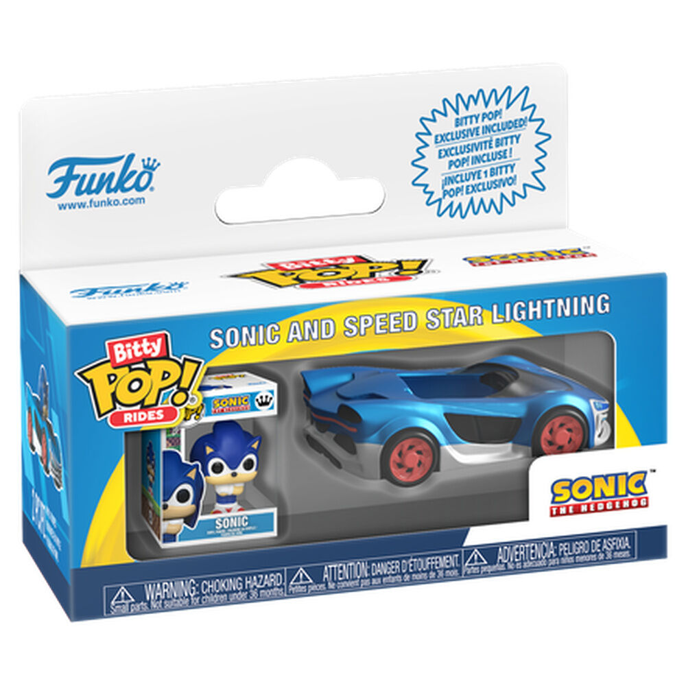 Figura Bitty POP Ride Sonic The Hedgehog Sonic and Speed Star w/Sonic Lightning_0