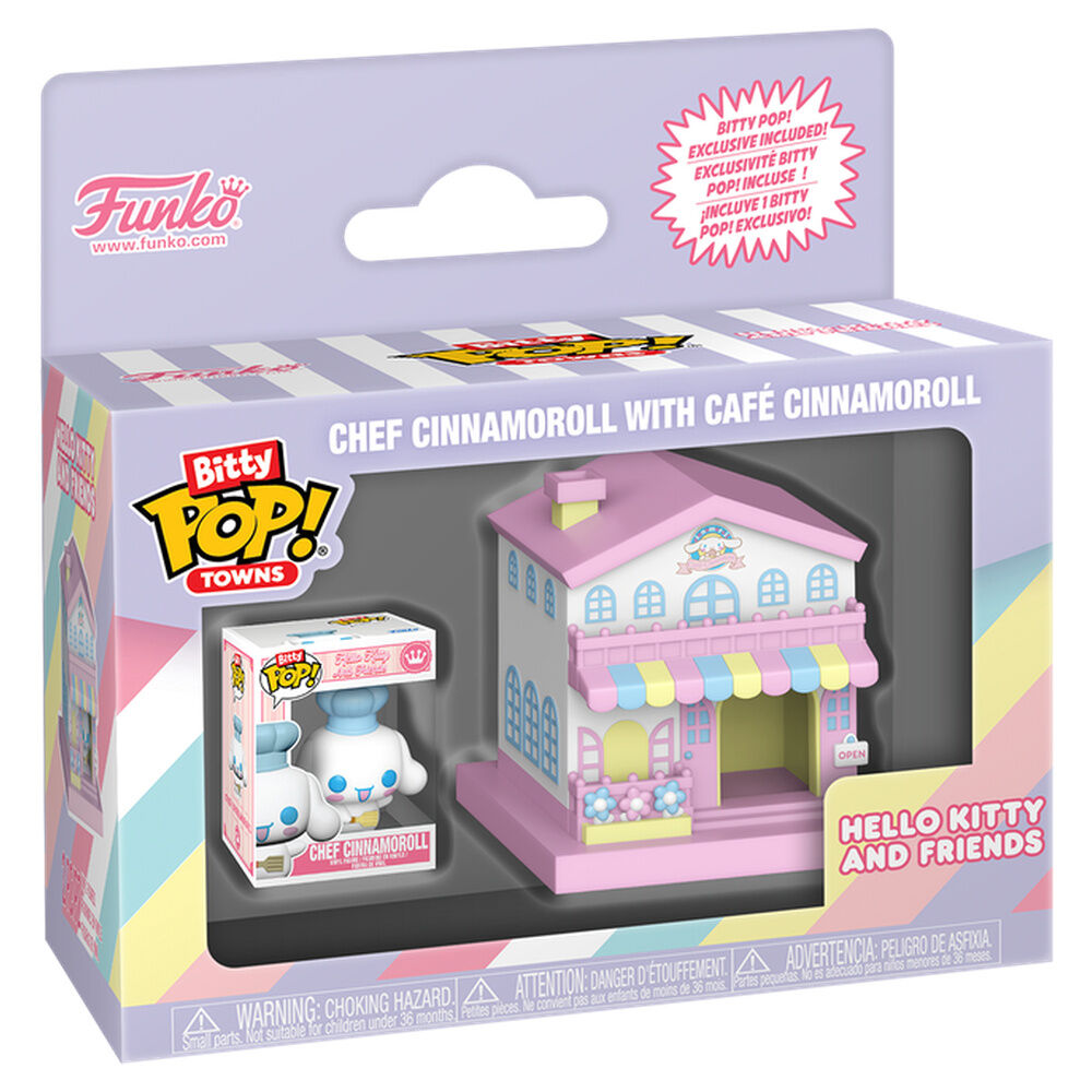 Figura Bitty POP Town Hello Kitty and Friends Chef Cinnamoroll With Cafe Cinnamoroll_0
