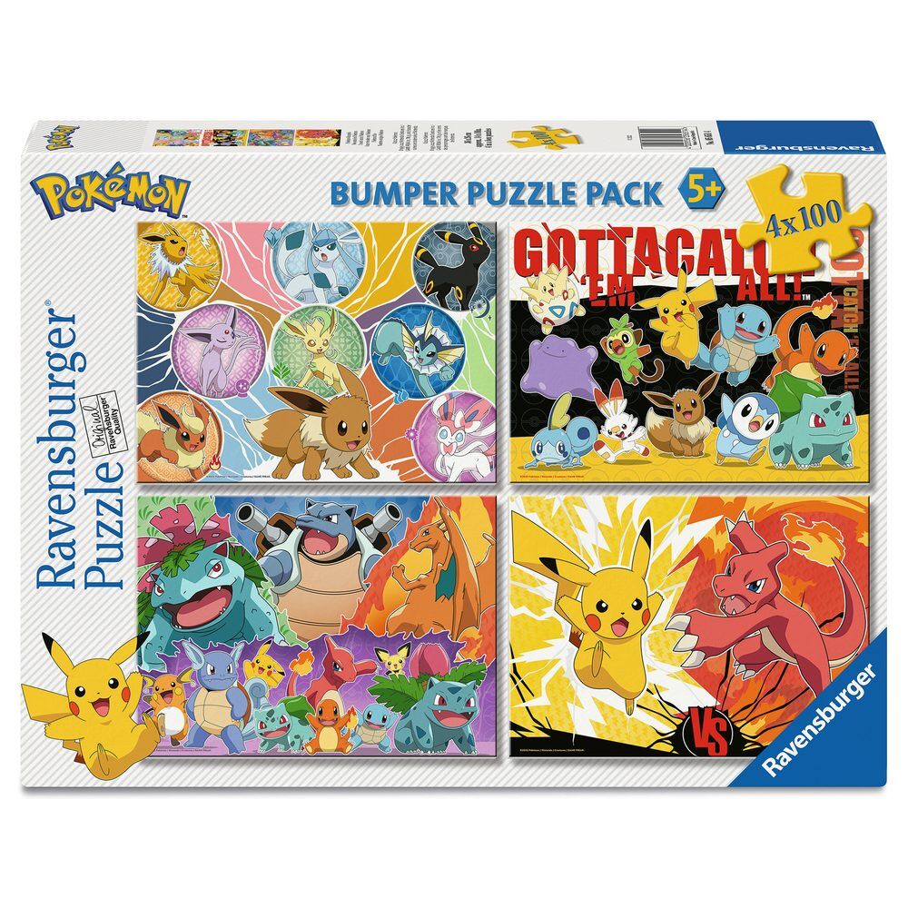 Puzzle Pokemon 4x100pzs_0