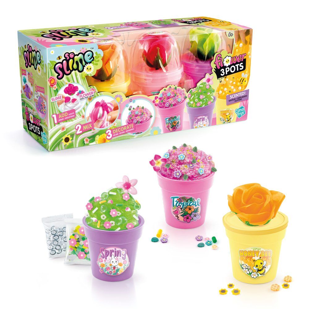 Set 3 macetas flores Slime Flower_0