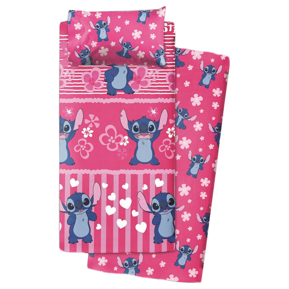 Juego sabanas Stitch Disney algodon 90cm_0