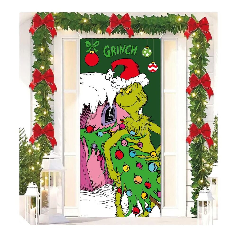 Decoracion puerta Grinch_0