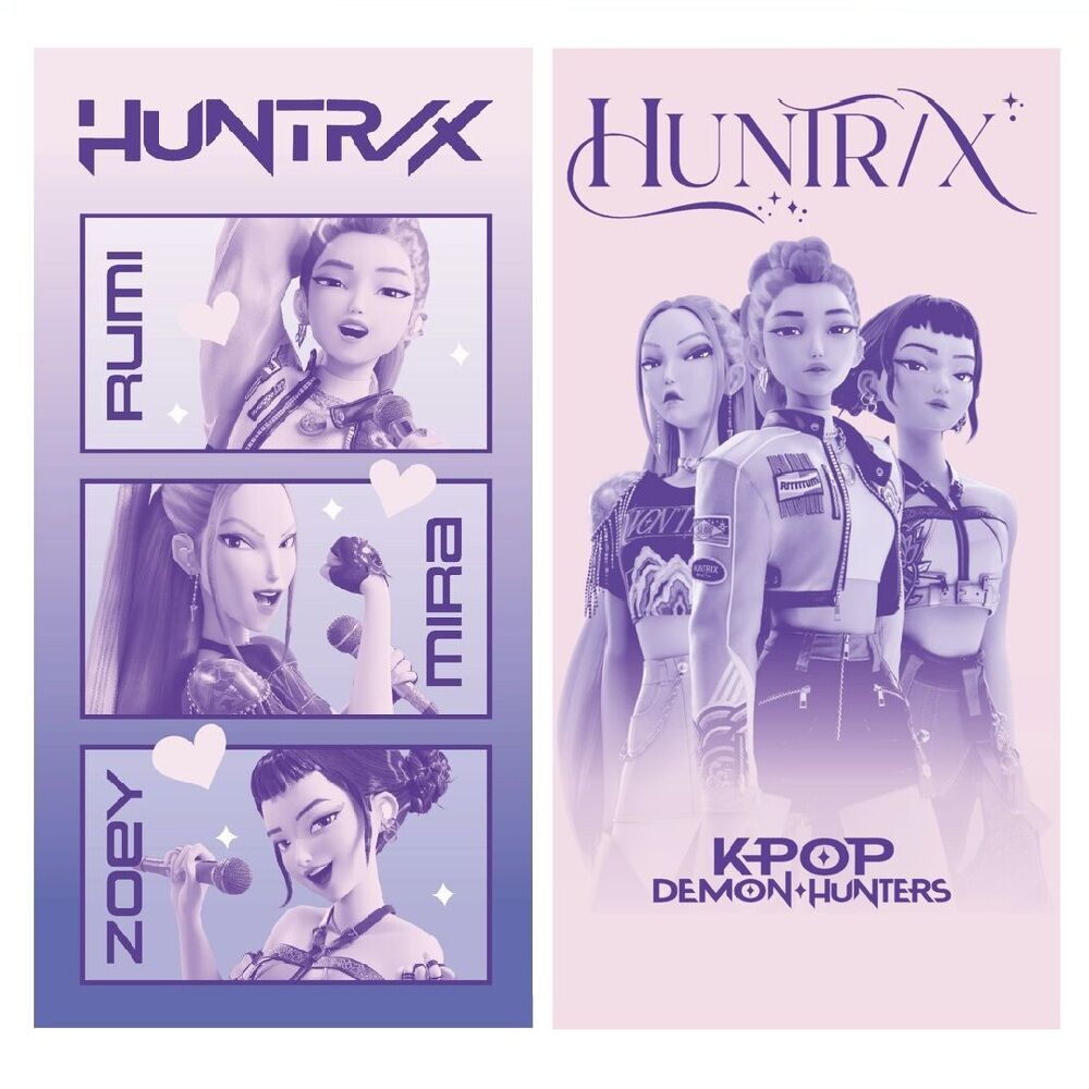 Toalla Huntrix KPop Demon Hunters microfibra surtido_0