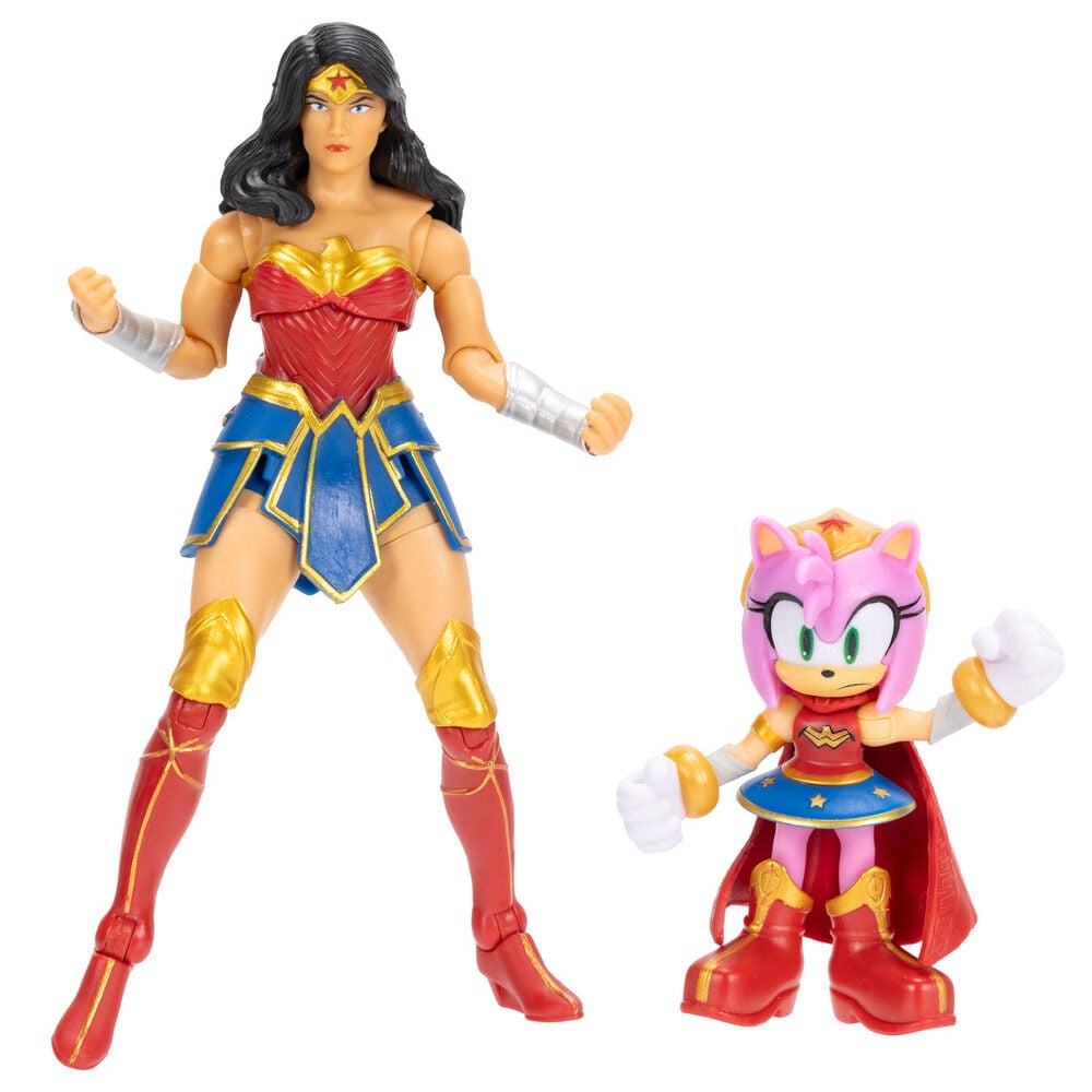 Figura Amy & Wonder Woman Sonic The Hedgehog x Dc Comics_0
