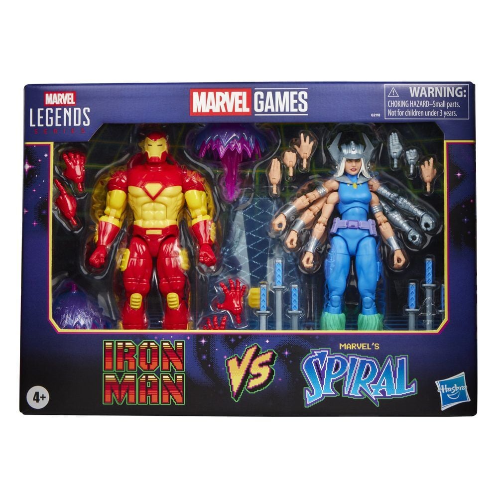 Blister 2 figuras Iron Man Vs Marvels Spiral Marvel Games 15cm_0