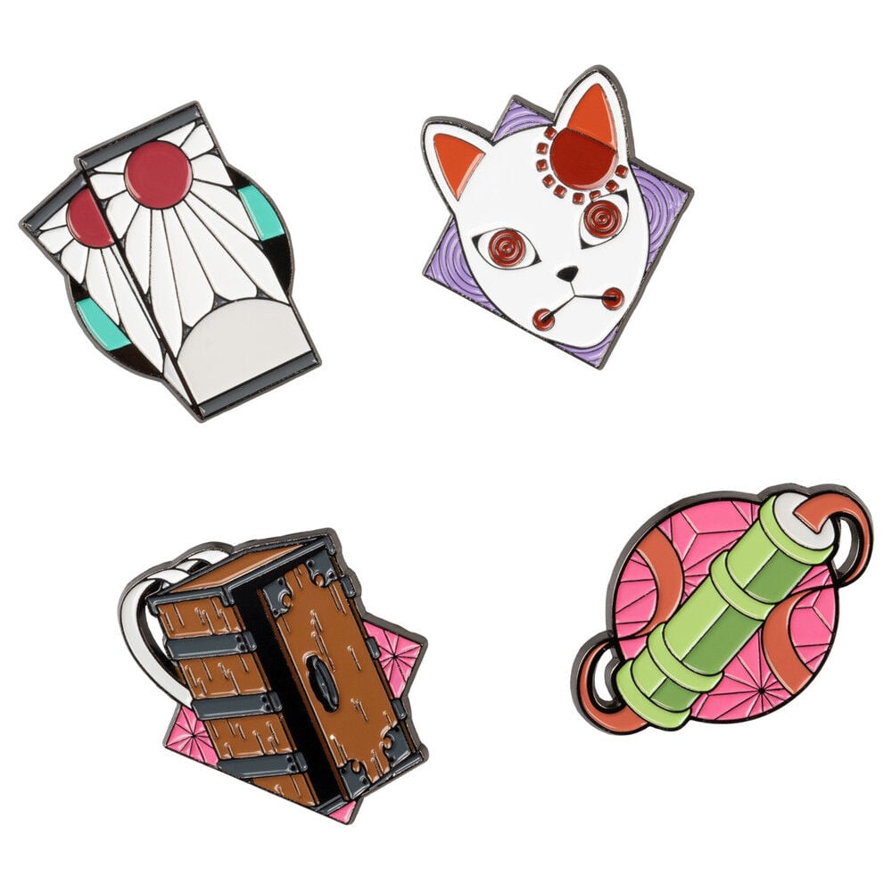 Blister 4 pins Demon Slayer Kimetsu no Yaiba_0