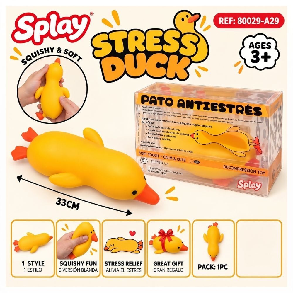 Juguete antiestres Squishy Pato 33cm_0