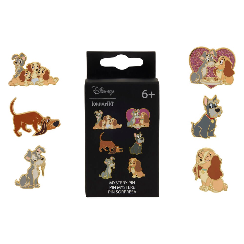 Blind Box Mystery Enamel Pin La Dama y el Vagabundo Disney Loungefly surtido_0
