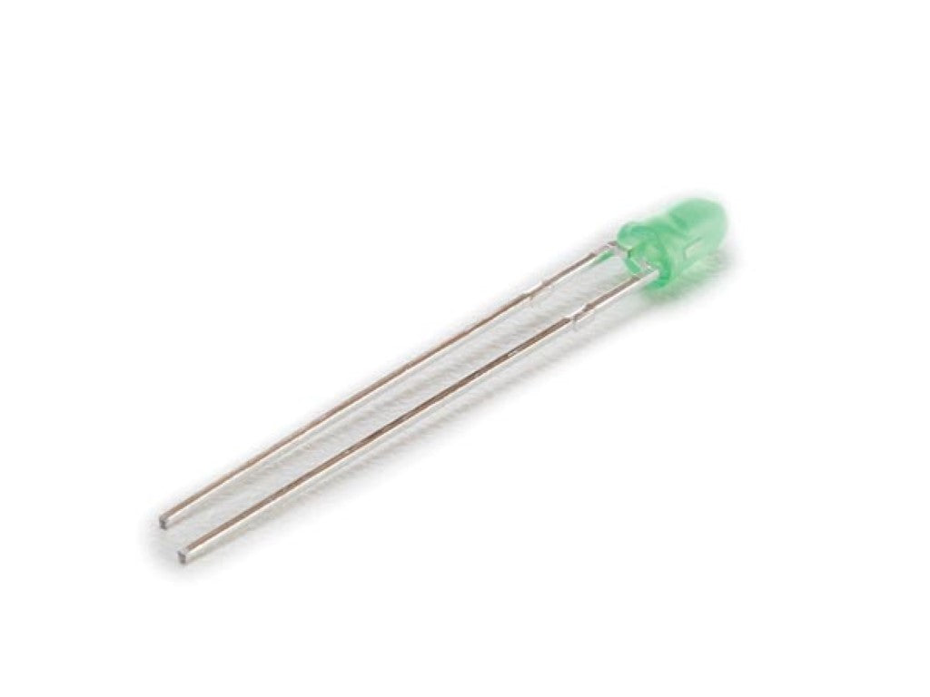 Lâmpada LED standard de 3 mm verde difusa_0