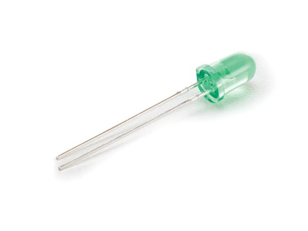 Lâmpada LED standard de 5 mm verde transparente_0