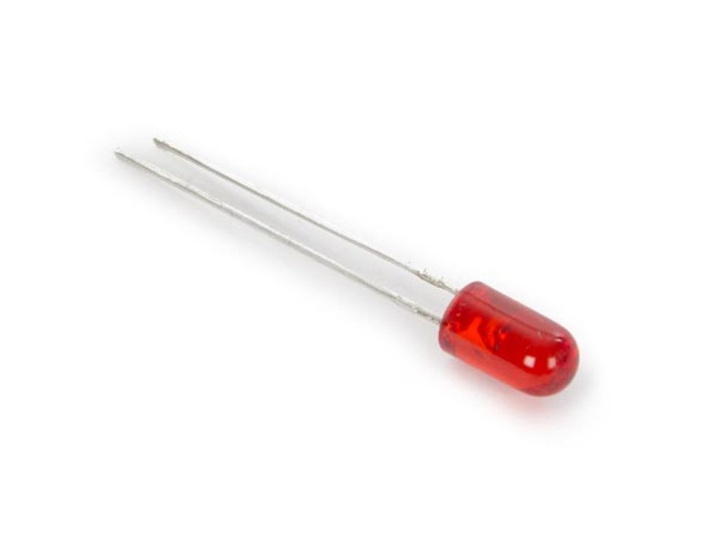 Lâmpada LED standard de 5 mm vermelha difusa_0