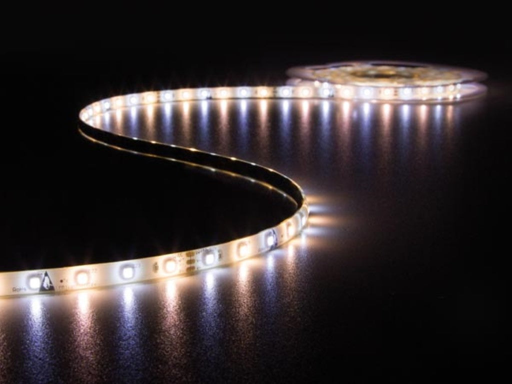 CONJUNTO COM FAIXA LED FLEXÍVEL BRANCO QUENTE & BRANCO FRIO, CONTROLADOR E FONTE DE ALIMENTAÇÃO - 300 LEDs - 5 m - 12 VDC_0