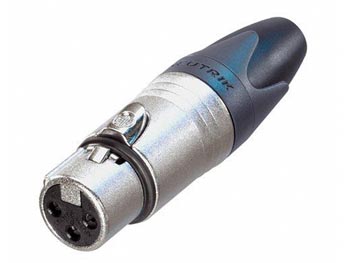 NEUTRIK - CONECTOR DE CABO XLR, FÊMEA DE 3 PINOS, Banhado A PRATA, NÍQUEL_0