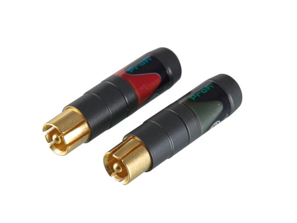 NEUTRIK - CINCH (PAR), REVESTIDO EM OURO GENUÍNO, PINO SÓLIDO, PARA CABO DE 3 - 7,3 mm_0