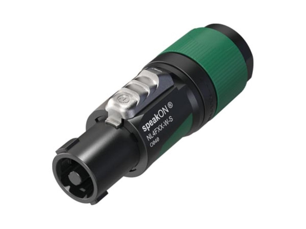 NEUTRIK - Conector de cabo speakON de 4 pólos, montagem de terminal de parafuso, alívio de tensão tipo mandril para diâmetros de cabo de 6 a 12 mm_0