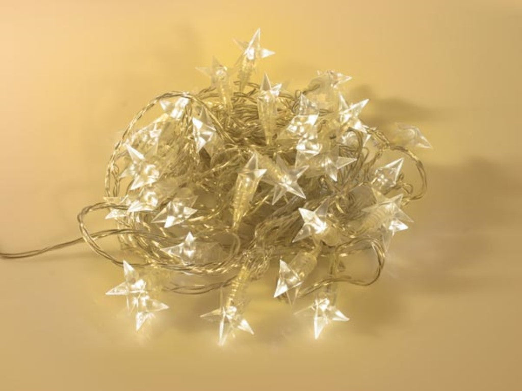 Novastarlight LED - 10 m - 40 estrelas branco quente - fio transparente_0
