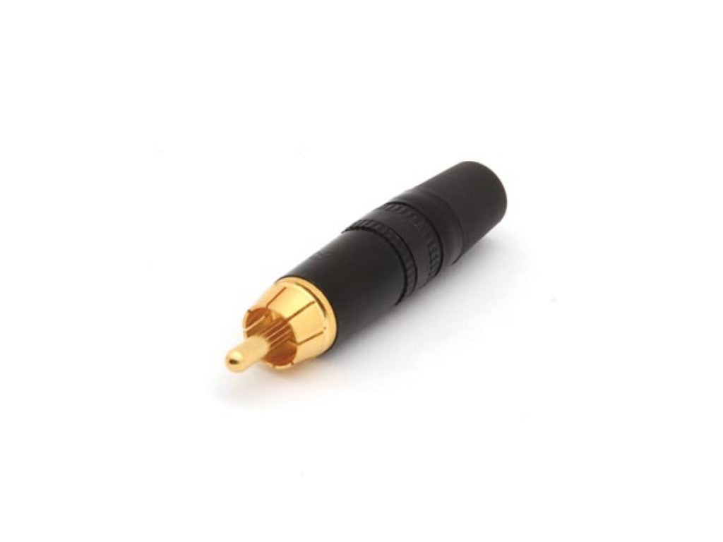 REAN - PHONO PLUG (RCA) - CONTATOS BANHADOS A OURO - ANEL DE MARCAÇÃO DE COR PRETA_0