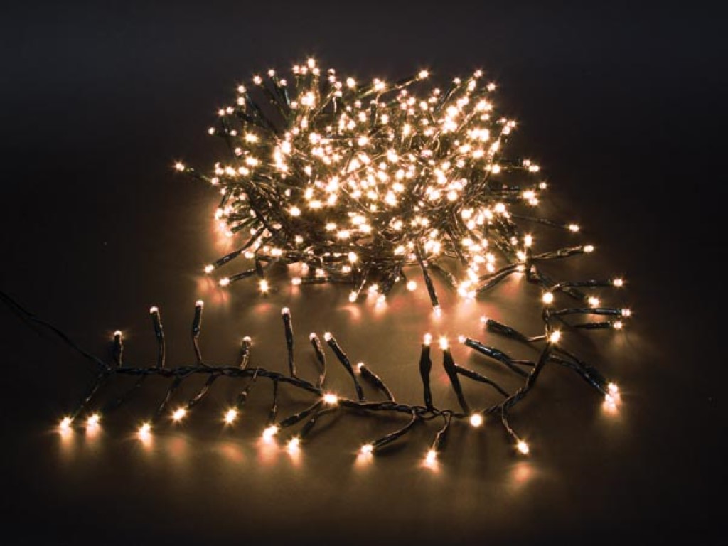 Mini Playlight firecracker LED - 5,6 m - 480 lâmpadas brancas arizona - fio verde - 24 V_0