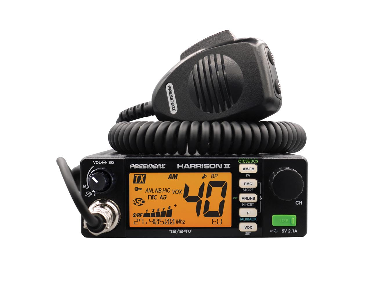 PRESIDENT® - Harrison II cb 40 canais rádio AM/FM_0