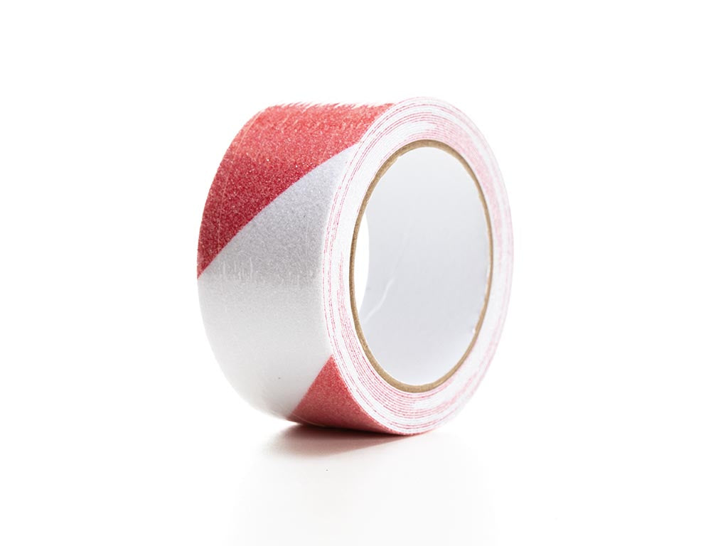 Fita antiderrapante 5cm x 5m - Vermelho/branco_0
