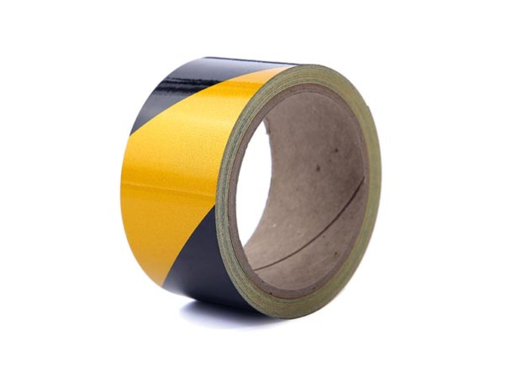 Fita reflectora 5cm x 10m - Preto/Amarelo_0