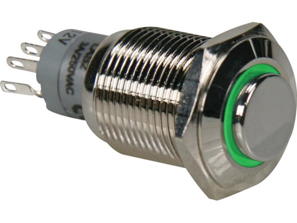 INTERRUPTOR DE METAL ALTO REDONDO SPDT 1NO 1NC - ANEL VERDE_0