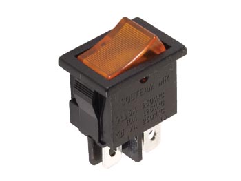 INTERRUPTOR DE ALIMENTAÇÃO 5A-250V DPST ON-OFF - COM LUZ DE NÉON ÂMBAR_0
