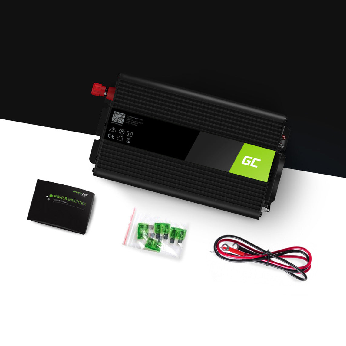 Car inverter voltage converter Green Cell INV08 12V to 230V 1000W/2000W, modified sine wave_2