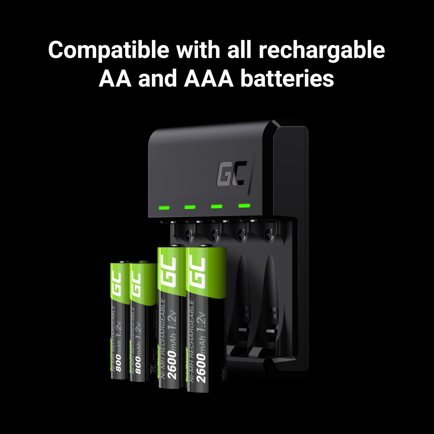 Set Green Cell GC VitalCharger and 4x batteries AAA HR03 800mAh_1