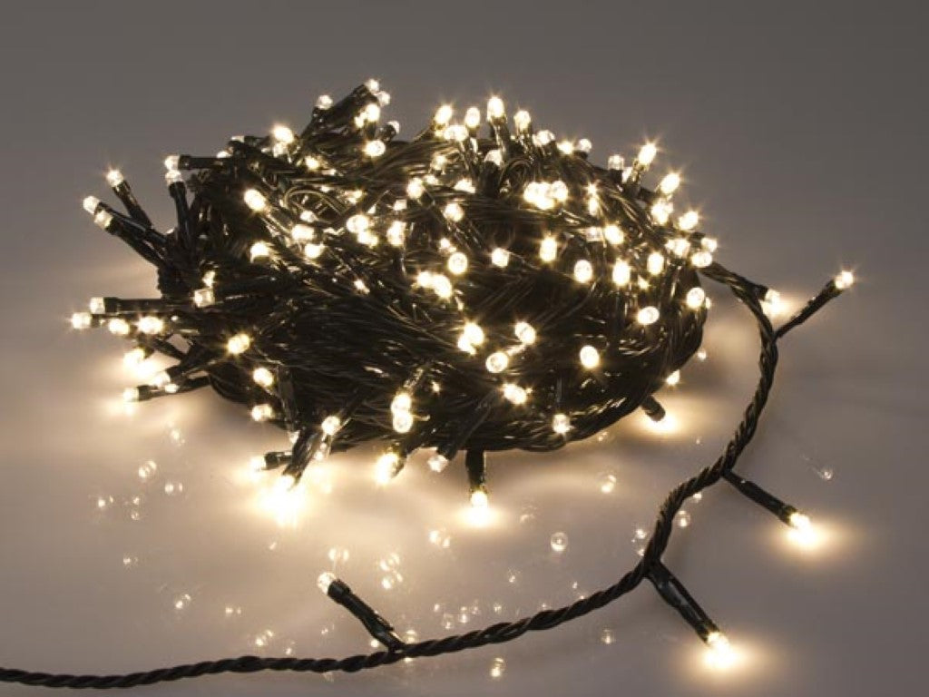 Sparkle Light LED - 20 m - 300 lâmpadas brancas quentes - fio verde - modulador_0