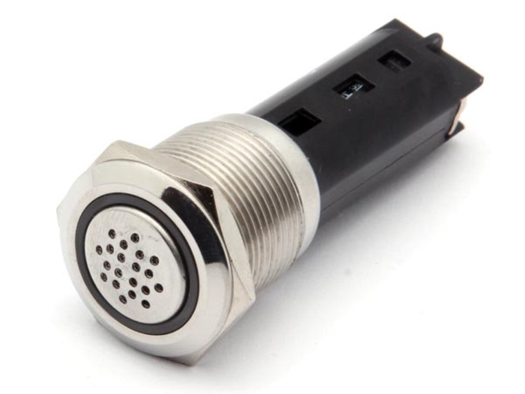 BUZZER EM AÇO INOX PARA MONTAGEM ENCASTRADA - 19mm_0