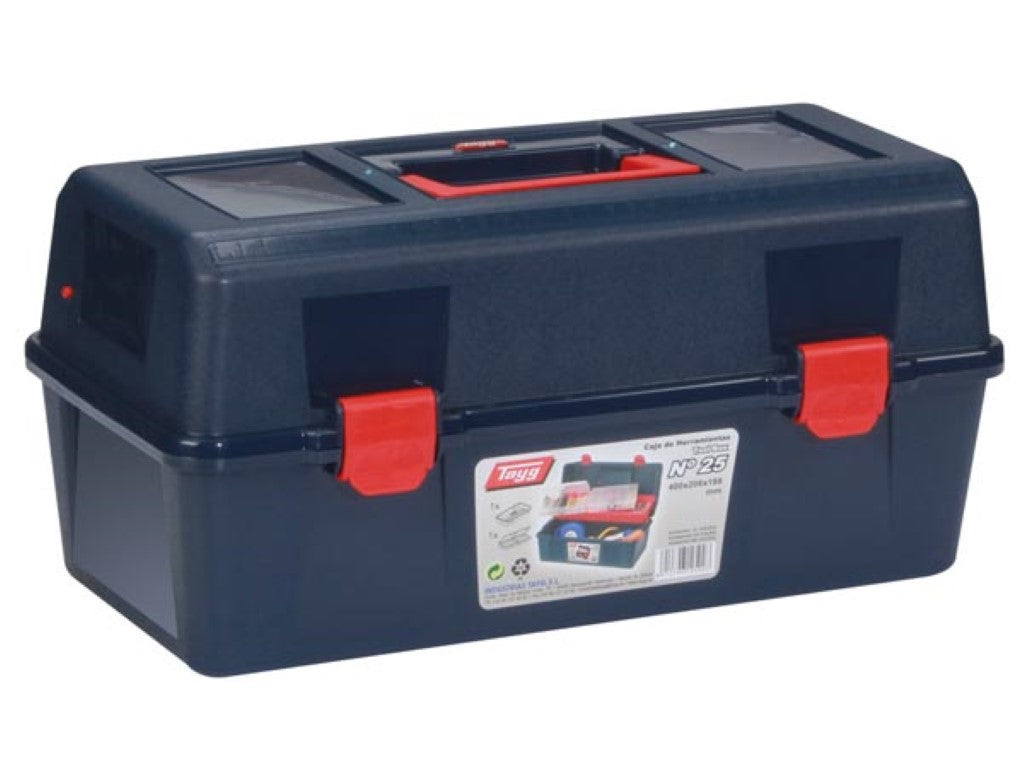 TAYG - Caixa de ferramentas - 400 x 206 x 188 mm - com bandeja e organizador - 15,4 L_0