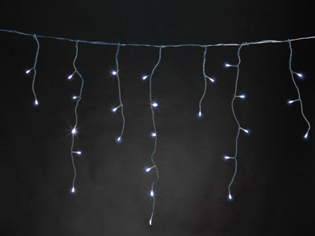 RANA LED - 4 x 0.6 m - 144 lâmpadas brancas - fio transparente - modulador - 24 V_0