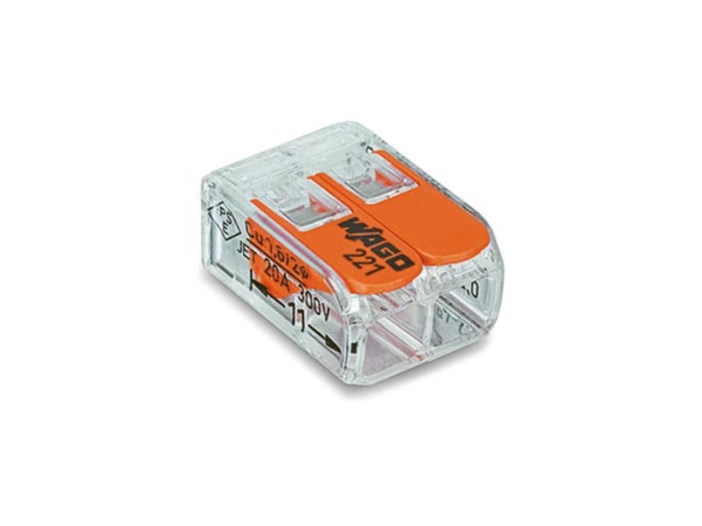 CONECTOR COMPACTO 2 x 0.2 - 4 mm² PARA TODOS OS TIPOS DE FIO_0