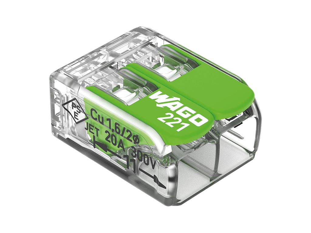 Conector de junção compacto 2 x 0,2 - 4 mm² para todos os tipos de fios - verde_0