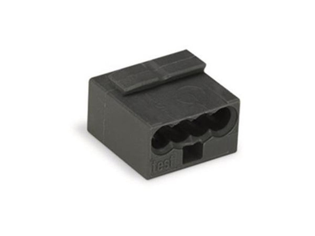 MICRO-CONECTOR PARA CAIXAS DE DERIVAÇÃO, BLOCO DE TERMINAIS DE 4 CONDUTORES, CINZENTO ESCURO_0