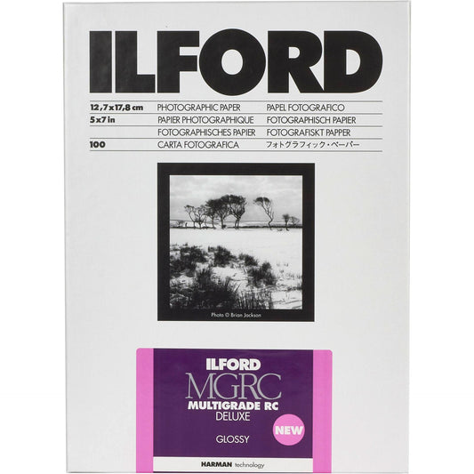 Papel Fotográfico Ilford Multigrade RC Deluxe 13x18cm 190g 100 Folhas Glossy
