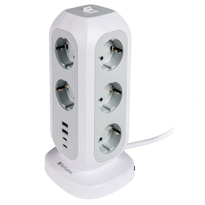 Ponto de Acesso Verbatim EUPT-01 / 11xAC / 2xUSB-A / 2xUSB-C / Preto