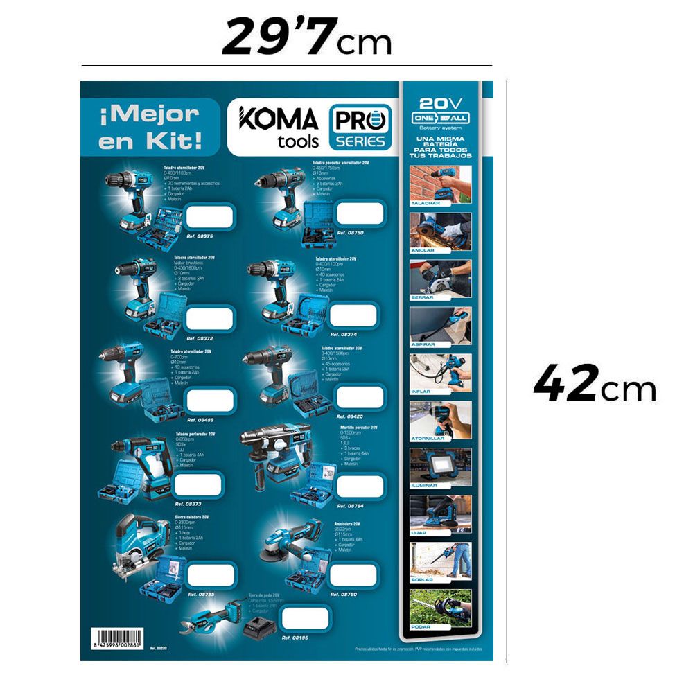 Cartaz promocional temÃ¡tico sem pvp ferramentas koma tools 29,7x42cm_0