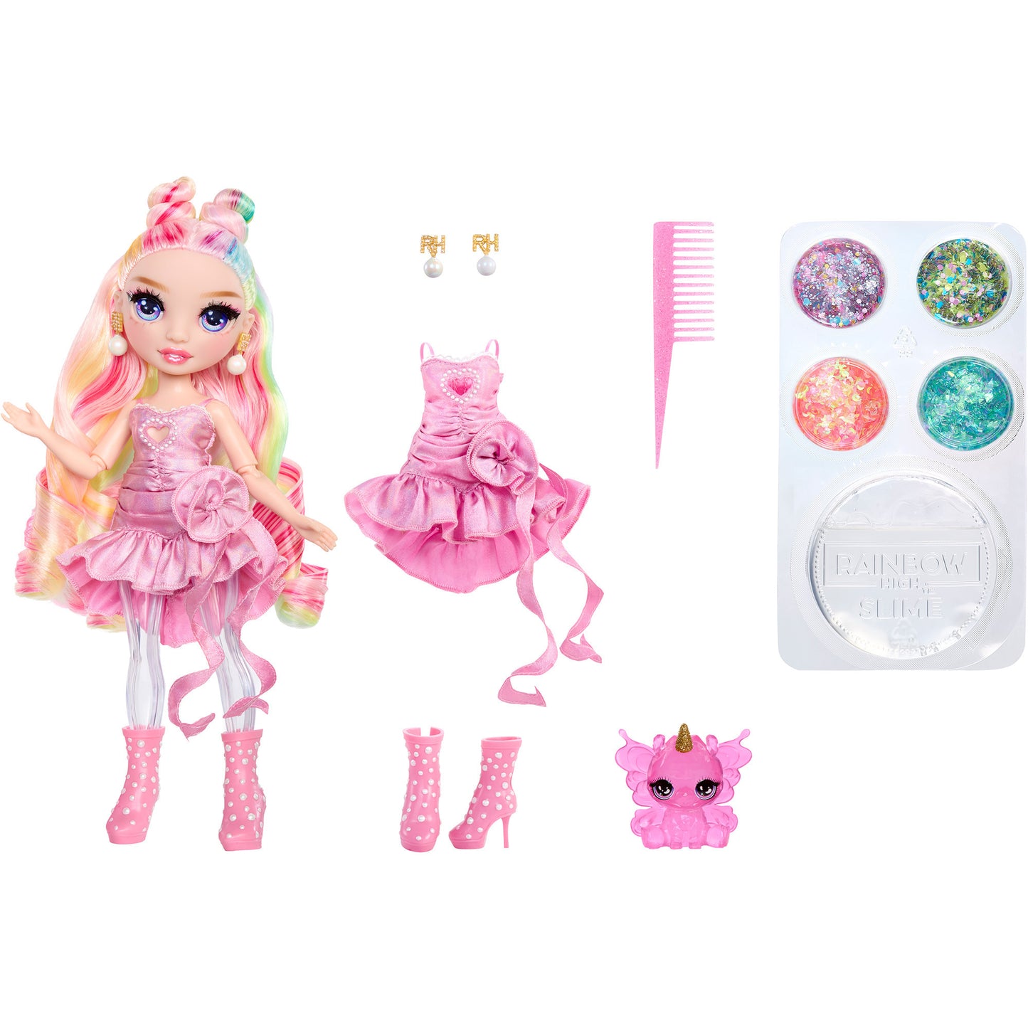 Boneca MGA Rainbow High Shimmers with Slime Bella 4+