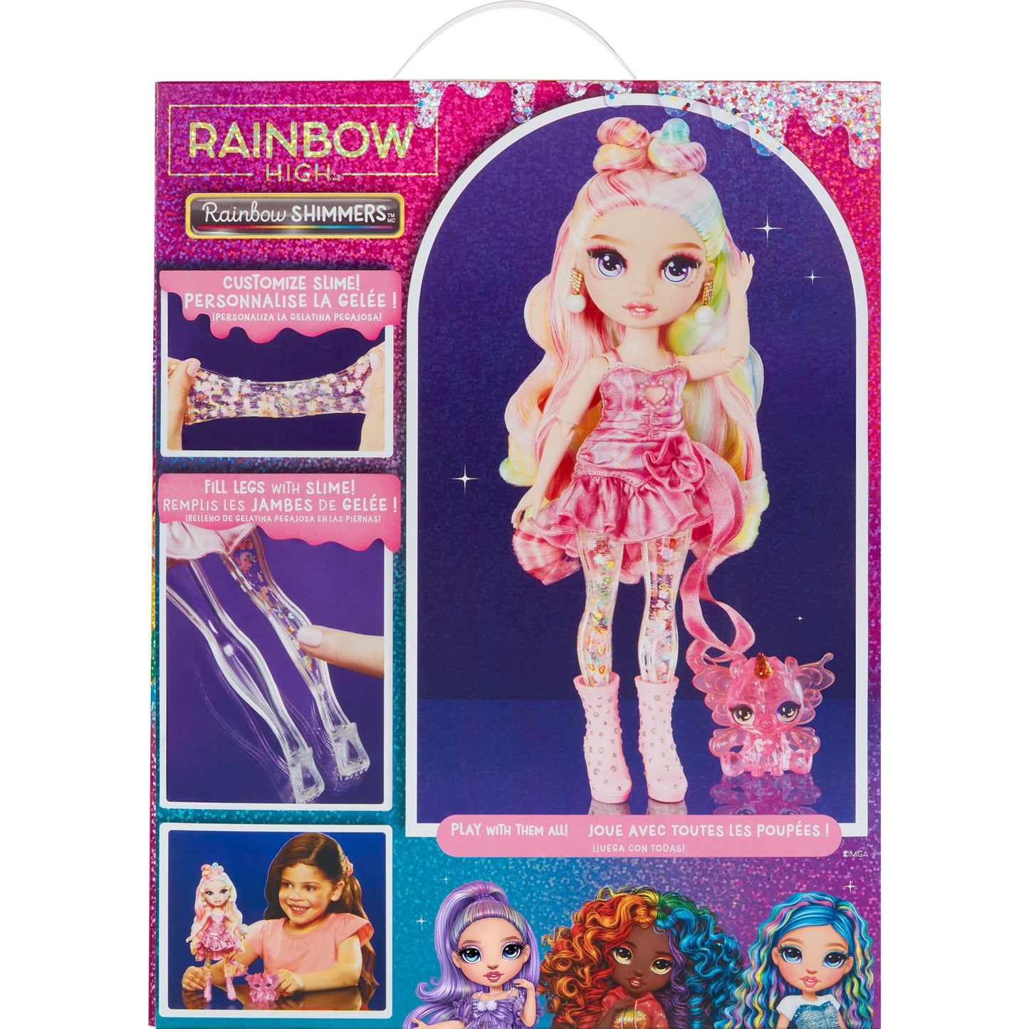 Boneca MGA Rainbow High Shimmers with Slime Bella 4+