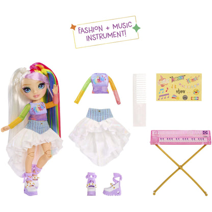 Boneca MGA Rainbow High Jr High Rock Band Amaya 23cm 4+