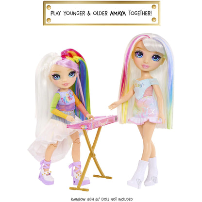 Boneca MGA Rainbow High Jr High Rock Band Amaya 23cm 4+